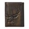 House of Jack Co. DEER Trifold Wallet For Men   Hand Burnished Full Grain Leather   Mens Trifold Wallet   Deer Wallet   Outdoorsman Gift