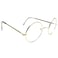 Kangaroo Gold Santa Claus Glasses: Perfect for Harry Potter Costume, Halloween Circle Glasses, Clear Lenses, Round Glasses Non Prescription, Nerd Cosplay Accessories for Men, Women, and Kids