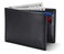SERMAN BRANDS Mens Slim Bifold Wallet RFID Blocking Minimalist Front Pocket Full Grain Leather Wallets for Men - Thin &amp; Stylish (Jet Black Elite)