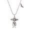 Harry Potter Dobby House Elf and Sock Necklace, Silver Plated, 18