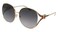 Gucci GG0225S-001-63 Rectangular Sunglasses, Gold (1/Grey), 63