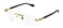 Gucci GG1221O 001 Gold Rectangular Men's Eyeglasses
