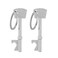 kwmobile Bottle Opener Key Keychain (Set of 2) - Keychains Shaped Like Keys to Open Beer Bottles, Soda Tops, Soft Drinks - Silver