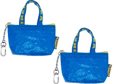 Key &amp; Coin Purse KNOLIG Bag Small Blue with One Zipper Bag (2 set)