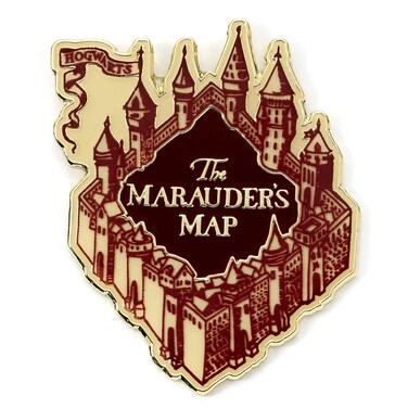 Harry Potter Enamel Marauders Map Button (One Size) (Gold)