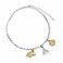 HARRY POTTER Charm Bracelet with Three Charms - Golden Snitch, Deathly Hallows and Time Turner, One Size, Zinc, Silver, HPCB0466