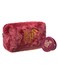 Harry Potter Womens Makeup Bag &amp; Mirror   Ladies Burgendy Fur Cosmetic Pouch Logo   Travel Beauty Case