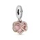 PANDORA Sparkling Infinity Heart Dangle Charm Bracelet Charm Moments Bracelets - Stunning Women's Jewelry - Made Rose, Sterling Silver, Cubic Zirconia &amp; Enamel