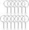 150 Pcs NANSSY 1 Inch/25mm Split Keyrings with Chain Silver Keychain Ring, Key Chains Rings Parts with Open Jump Ring and Connector.