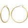 Gacimy Yellow Gold Hoop Earrings for Women, 30mm Medium, 14K Gold Plated Hoops with 925 Sterling Silver Post