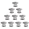 10PCS Locking Pin Backs Flathead Lapel Pin Back Clutch Clasp Fastener Spring Loaded (White Nickel)