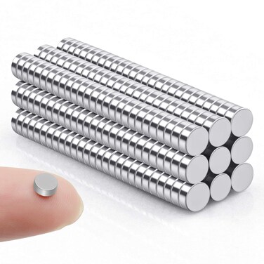 FINDMAG Refrigerator Mini Magnets, 100 Pack, 5x2mm, Small Little Neodymium Fridge Tiny Magnets for DIY, Whiteboard, Micro Magnets for Office, Crafts