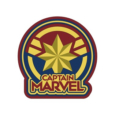 Marvel 69064 Captain Logo Soft Touch Fridge Magnet, 2 inch, Multi Color