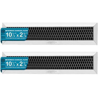GE WB02X11550, JX81L, Frigidaire 5304464577 Microwave Recirculating Charcoal Filter Compatible with GE, Hotpoint (2-Pack)