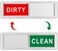 Dishwasher Magnet Clean Dirty Sign Non-Scratching Strong Magnet or 3M Adhesive Options Indicator Tells Whether Dishes Are Clean or Dirty (Silver)