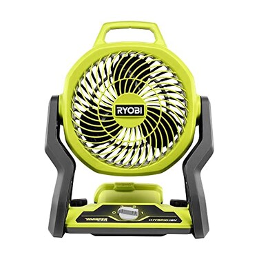 RYOBI ONE+ 18V Cordless Hybrid WHISPER SERIES 7-1/2 in. Fan (Tool Only), GREEN (PCL811B)