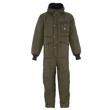 RefrigiWear Iron-Tuff Insulated Coveralls with Hood, -50 F Comfort Rating, (Sage), (Large)
