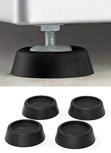 Washing Machine Foot Pads for Anti-vibration and Anti-Walk Washer and Dryer Anti Slip Mat with Rubber Technology Ideal for Vibration Reduction and Shock Absorber Rubber Isolation Feet Set of 4