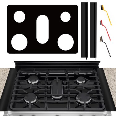 vaxusrtaet Stove Cover For LG Gas Stove Top Protector For Model LGLDG4315 LRG4115 LRG4113 LDG4313 LRGL5825, LSGL6335DF - Upgraded 0.4MM Thickness Stove Top Cover Guard With 2PCS Stove Gap Covers