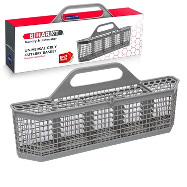 BIHARNT WD28X10128 Universal Dishwasher Utensil Silverware Basket Compatible with GE Whirlpool Kenmore Maytag Frigidaire KitchenAid Samsung LG Dishwasher,Part No.WD28X10127, WD28X10131, WD28X10132