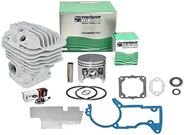 Meteor Cylinder &amp; Piston Kit for Stihl 044, MS440 (50mm) - Rep 1128 020 1227 Made In Italy