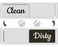 Oxepleus Dishwasher Magnet Clean Dirty Sign, Farmhouse Rustic Wood Design Black and White Non-Scratch/Easy to Read &amp; Slide/Strong Magnetism Kitchen Storage and Decoration Accessories (A-Silver)