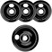 4 Pack Black Porcelain Burner Drip Pan By AMI PARTS - Replacement for Ge Hot-point Range Cooktop Includes 1 8-Inch and 3 6-Inch Drip Pans