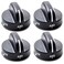 Reyhoar (4 Pack) Range Burner Knob Black Replacement Part 8273103 Compatible with Whirlpool &amp; Sears Stove- Replaces AP3085376, PS393678