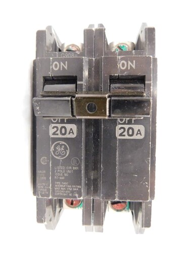 General Electric GETHQC2120WL GE THQC2120WL 2P 20A 120/240V CB, Black