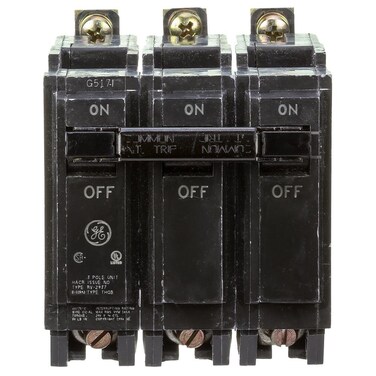 GE Industrial THQB32035 Bolt-On Mount Type THQB Miniature Circuit Breaker 3-Pole 35 Amp 240 Volt AC