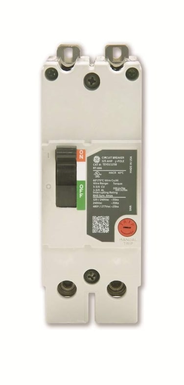 GE (General Electric) - TEYD2030B - Circuit Breaker, 30 Amps, Number of Poles: 2, 277/480VAC AC Voltage Rating