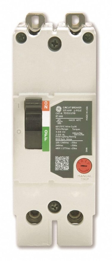 GE (General Electric) - TEYD2050B - Circuit Breaker, 50 Amps, Number of Poles: 2, 277/480VAC AC Voltage Rating