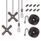 Ceiling Fan Pull Chain , Including 4Pcs Beaded Ball Fan Pull Chain Pendant, Extra 8Pcs Pull Loop Connectors, 2Pcs 36 inches Fan Pull Chain Extension. (Oil Rubbed Bronze)
