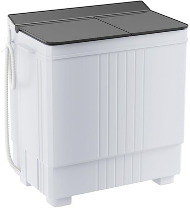 Elevon Portable Washing machine, 20lbs Mini Compact Laundry Washing Machine, Twin Tub 12lbs Washer &amp; 8lbs Spinner, Clothes Washer Machine with Drain Pump for Apartment, Dormitory and RVs