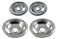 KITCHEN BASICS 101 Made in the USA 316048413 &amp; 316048414 Range Burner Chrome Drip Pans Replacement for Frigidaire Kenmore Electric Stove w/Locking Slots, 2 Small 6-Inch &amp; 2 Large 8-Inch Pans, 4 Pack