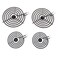 KITCHEN BASICS 101 4 Pack MP22YA Electric Range Burner Surface Element Replacement for Whirlpool KitchenAid Maytag Includes 2 8-Inch MP21YA &amp; 2 6-Inch MP15YA 540331014,484783, TS5W8221,Y04000033