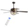 JONATHAN Y JYL9702A Joanna 52" 3-Light Bronze Crystal LED Ceiling Fan with Remote, Classic, Glam, Traditional, Transitional, Office, Living Room, Family Room, Dining Room, Bedroom, Oil Rubbed Bronze