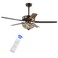 JONATHAN Y JYL9704A Ali 48" 3-Light Wrought Iron LED Ceiling Fan with Remote, Classic, Glam, Traditional, Transitional, Office, Living Room, Family Room, Dining Room, Bedroom, Oil Rubbed Bronze