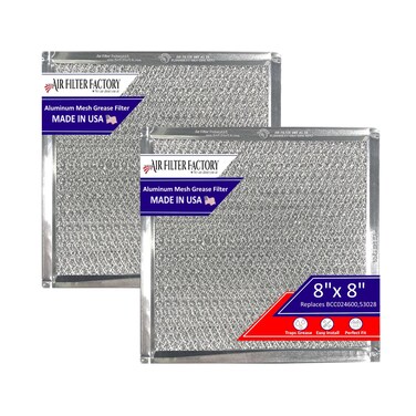 Stove Hood Vent 8X8 Inches Range Hood Filter Replacement For BCC024600, 53028, VNF-2M03-2 Ventline Exhaust Fan 12-Layer Grease Filter 2-Pack
