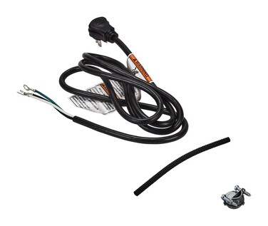Whirlpool W11365014 Genuine OEM Power Cord Kit For Dishwashers, Black