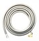 Shark Industrial Premium Stainless Steel Dishwasher Hose - 10 FT No-Lead Burst Proof Water Supply Line 3/8" comp x 3/8" comp with attached 90 degree 3/8" comp x 3/8" MIP elbow - 10 year warranty
