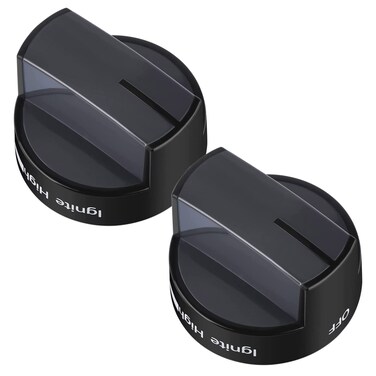 W10339442 Whirlpool Stove Knobs Cooktop Surface Burner Control Knobs Black Compatible with Whirlpool Gas Range/Stove/Oven - Repalces: W10339442, WPW10339442VP, 2311008, AP6019877 (2 Pack)