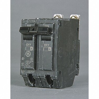 General Electric THQB2180 2P Standard Bolt On Circuit Breaker 80A 120/240VAC, Color