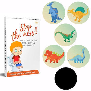 Potty Training Seat Magic Sticker   Dinosaur Toddler Potty Training Toilet Color Changing Sticker   5 Pack Toilet Targets with Free Potty e Book   Use with or Without Potty Chart or Potty Watch