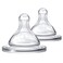Chicco Duo 100% Silicone Intui-Latch Baby Bottle Nipple with Anti-Colic Valve   Skin-Like Texture and Breast-Like Flow   Stage 2, Medium Flow   2pk   3+ Months
