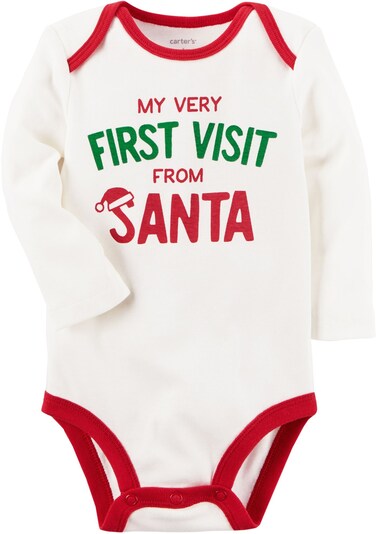 Carters Baby First Santa Visit Collectible Bodysuit 6 Months