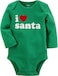 Carter's Baby I Heart Santa Collectible Bodysuit 3 Months Green