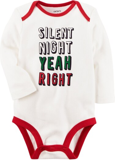 Carter's Baby Christmas Bodysuit (White, 9 Months)