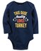 Carter's Baby Boys' This Dude Loves Turkey Collectible Bodysuit, Newborn Blue