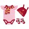 Harry Potter Baby Girls' Bodysuit, Knotted Cap &amp; Socks Gift Set (Pink/Red/Yellow, 3-6 Months)